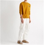 THE ELDER STATESMAN - Embroidered Cashmere Sweater - Yellow