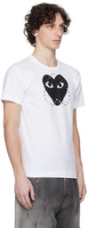 COMME des GARÇONS PLAY White Stud Print T-shirt