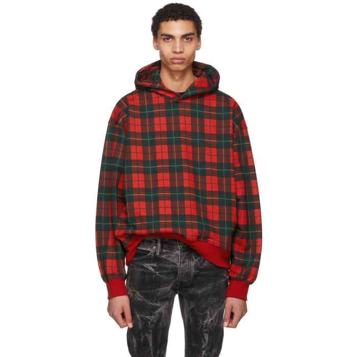Photo: Fear of God Red Plaid Everyday Hoodie 