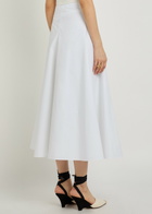 Jacquemus La Jupe Triangle Cotton-blend Midi Skirt White