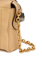 Valentino Garavani Vlogo Panelled Leather Shoulder bag - Gold - One Size