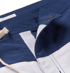 Saturdays NYC - Grant Slim-Fit Short-Length Colour-Block Swim Shorts - Men - Blue