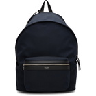 Saint Laurent Navy Canvas City Backpack