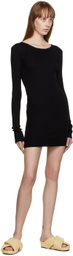 ÉTERNE Black Crewneck Minidress