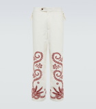 Bode - Pilea embroidered cotton pants
