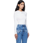 Diesel White T-Uncutieslong-Ls-Od T-shirt