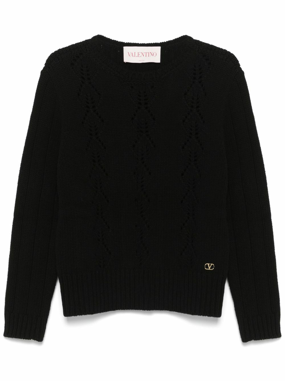 VALENTINO 黒セーター XXS Valentino Garavani Black VLogo Signature Sweater Valentino Garavani