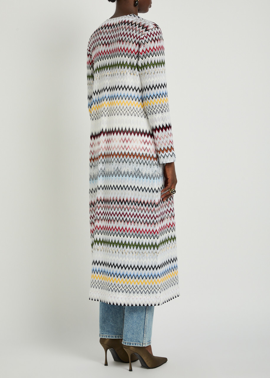Missoni Chevron Fine-knit Shirt Cardigan Multicoloured 1
