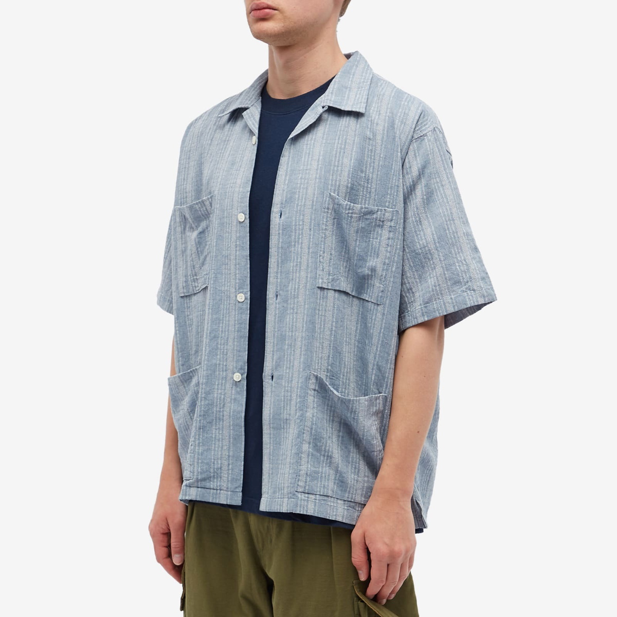 Pilgrim Surf + Supply Men's Amedeo Vacation Shirt in Blue Pilgrim