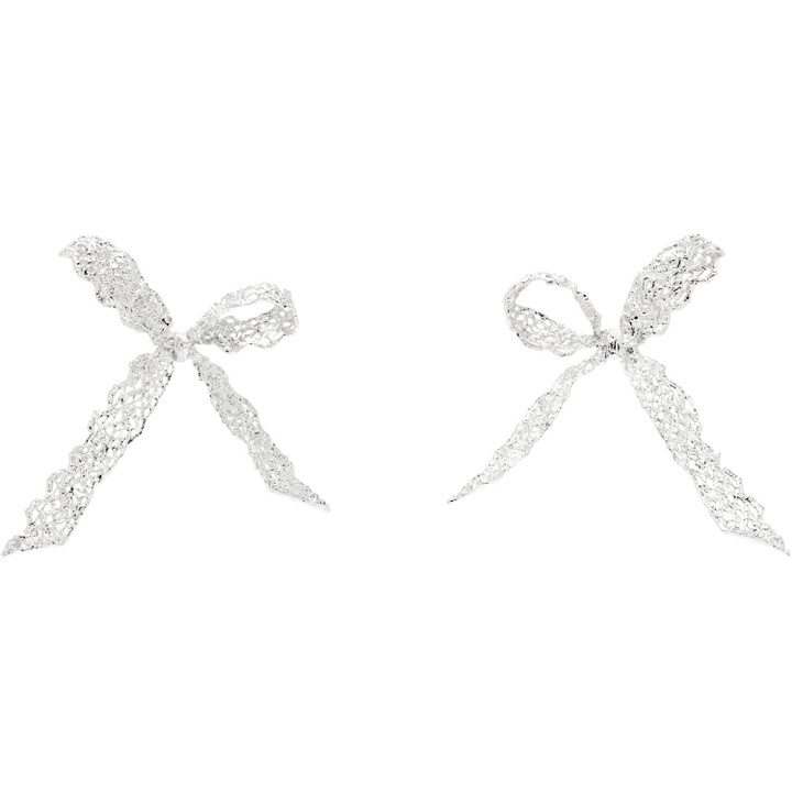 Photo: SHUSHU/TONG Lace Bowknot Earrings