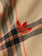 adidas Originals - Wales Bonner Reversible Logo-Embroidered Recycled-Shell and Checked Cotton-Twill Jacket - Brown