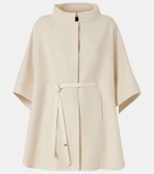 Loro Piana Salzburg leather-trimmed cashmere cape