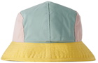 TINYCOTTONS Baby Yellow & Blue Color Block Bucket Hat