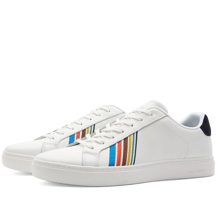 Photo: Paul Smith Men's Embroidered Stripe Rex Sneakers in White