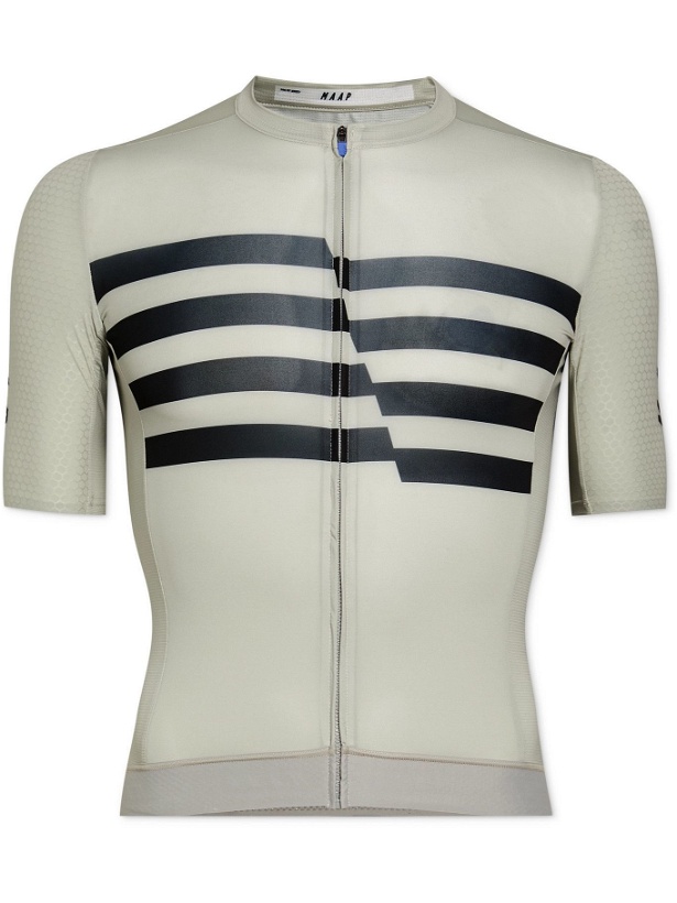 Photo: MAAP - Emblem Pro Hex Recycled Mesh Cycling Jersey - White