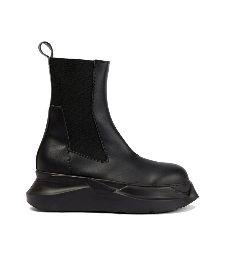 Photo: DRKSHDW by Rick Owens - Beatle Abstract faux leather boots