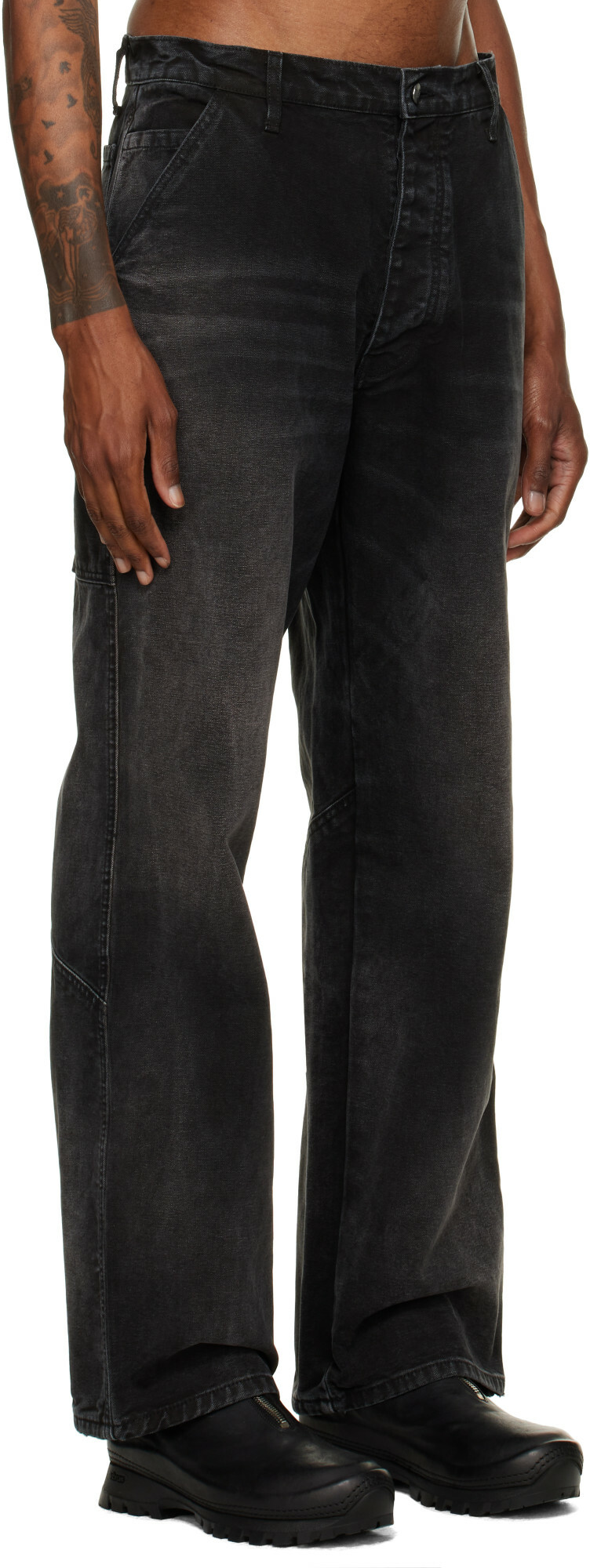 ALEXANDER DIGENOVA Black Underground Cargo Pants
