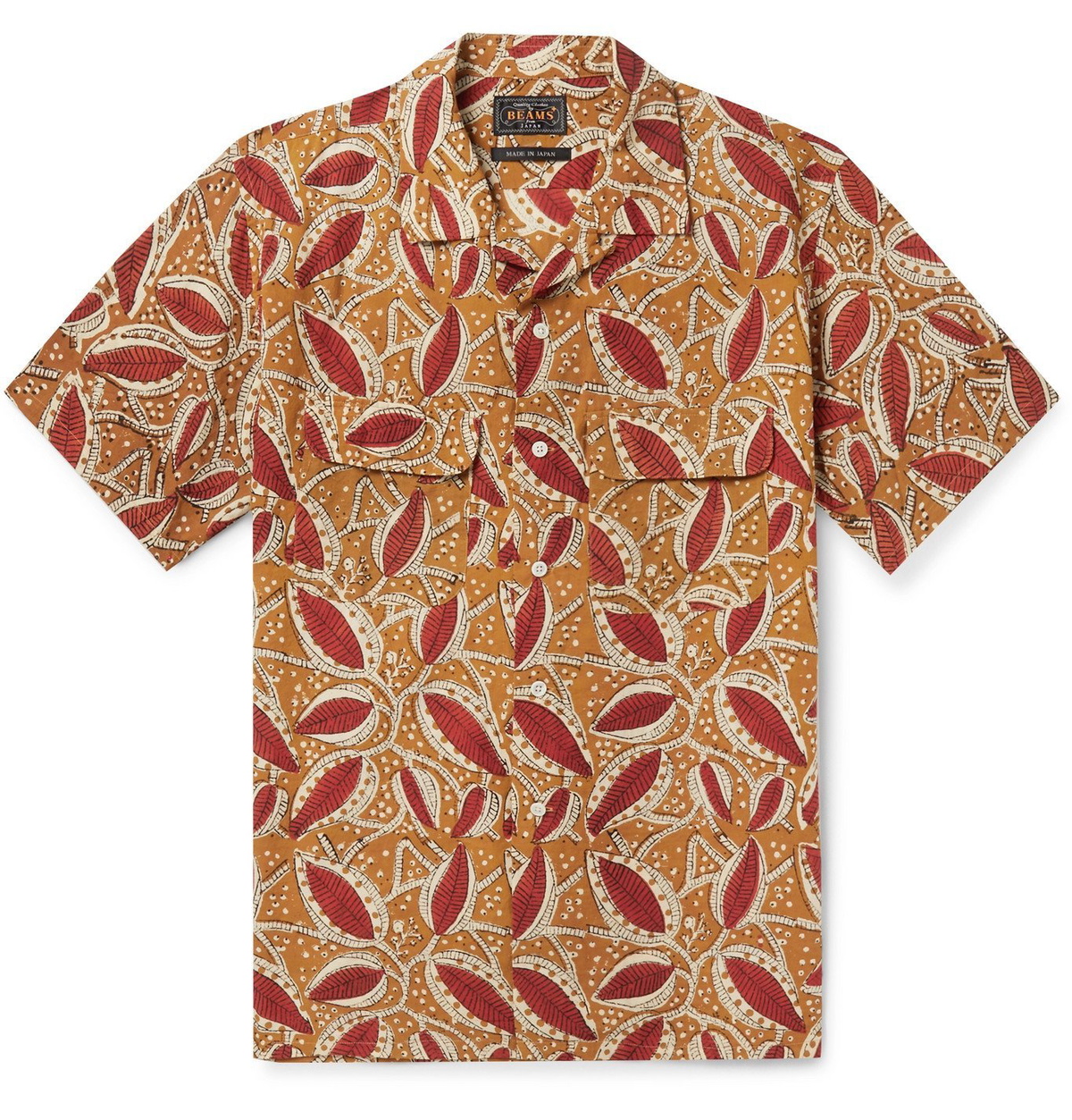 Beams Plus - Camp-Collar Printed Cotton-Poplin Shirt - Multi Beams Plus