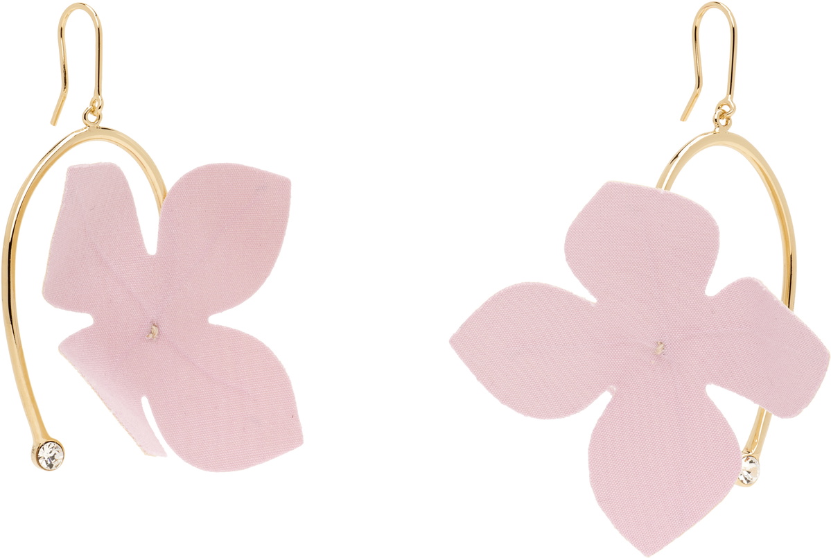Marni Poplin Flower Hook Earrings