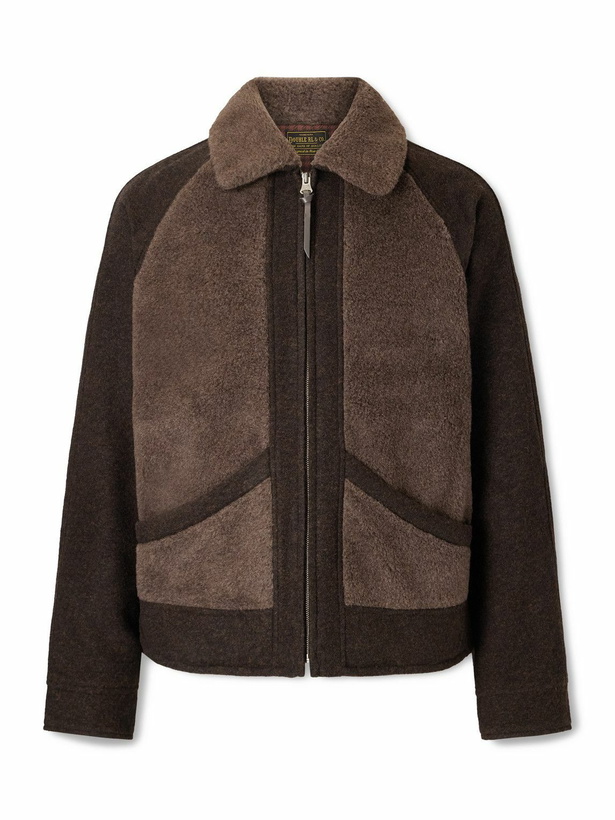 Photo: RRL - Fleece-Panelled Wool-Blend Jacket - Brown