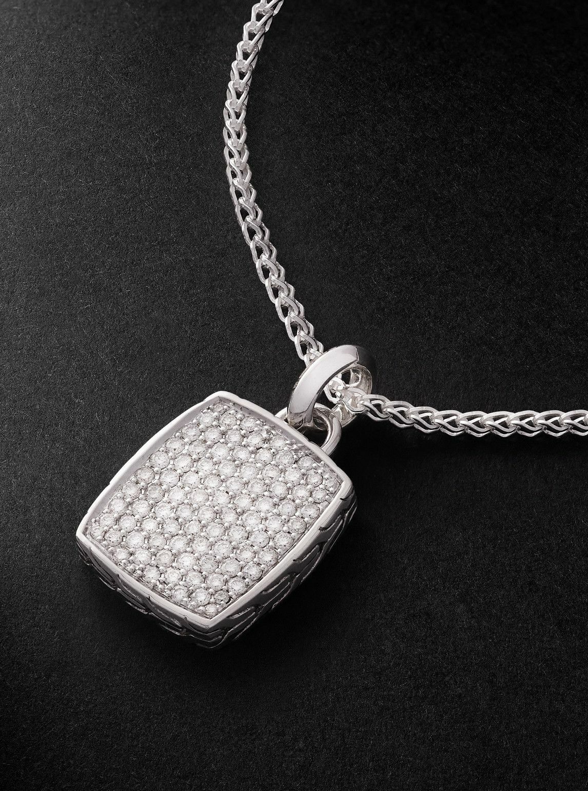 John Hardy - Silver Diamond Pendant Necklace