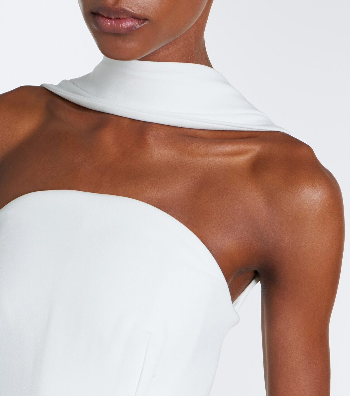 Roland Mouret Scarf-detail crêpe corset top