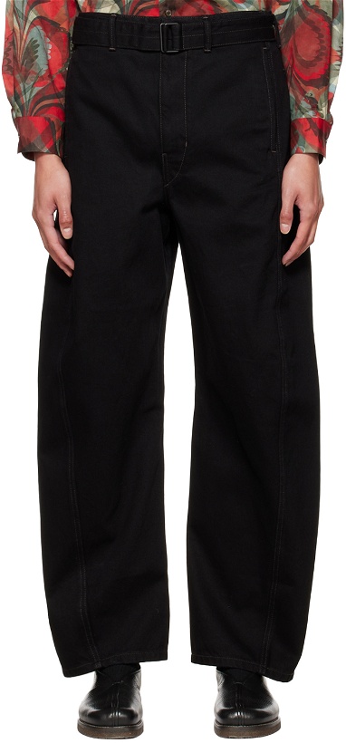 Photo: Lemaire Black Twisted Belted Jeans