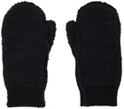 Jil Sander Black Knit Mittens