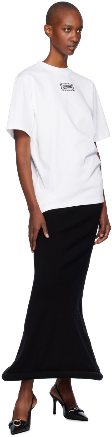 Jean Paul Gaultier White Oversized Lace Label T-shirt Jean Paul