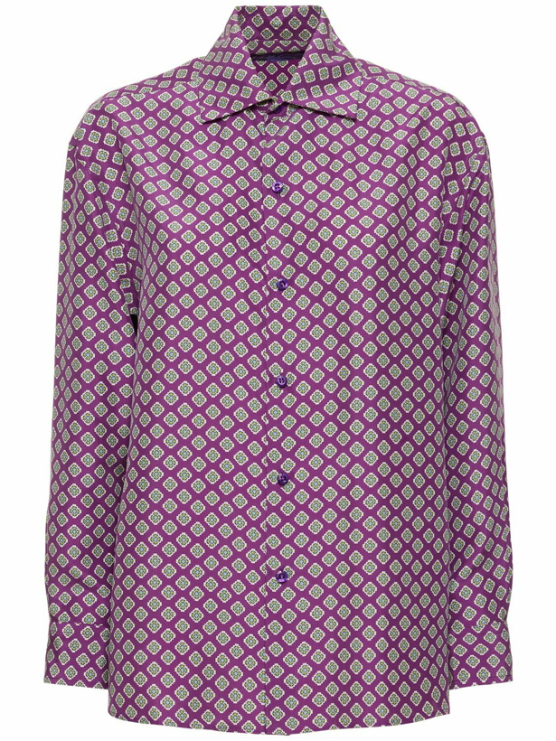 Photo: RALPH LAUREN COLLECTION Cagney Printed Silk Shirt