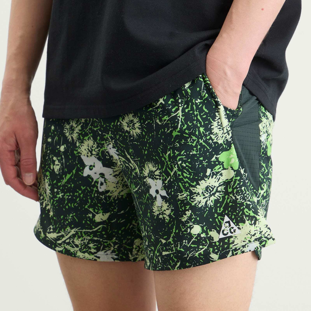 Nike Men's ACG All Over Print Short in Mean Green/Black Spruce/Summit White