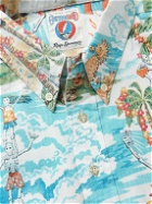 Reyn Spooner - Grateful Dead Button-Down Collar Printed Spooner Kloth Half-Placket Shirt - White
