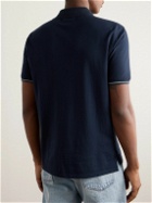 C.P. Company - Tactic Slim-Fit Logo-Embroidered Cotton-Blend Piqué Polo Shirt - Blue