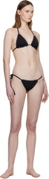 JACQUEMUS Black 'The Picot' Bikini Top