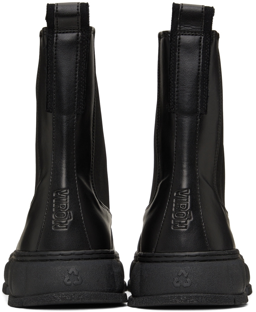 Virón Black Apple Leather 1997 Chelsea Boots Viron