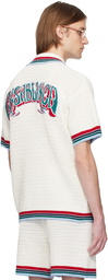 Casablanca White Gothic Crochet Shirt