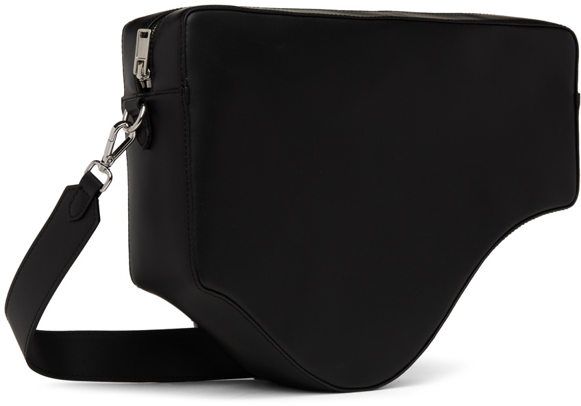 MM6 Maison Margiela Black Three-Pocket Nylon Crossbody Messenger Bag