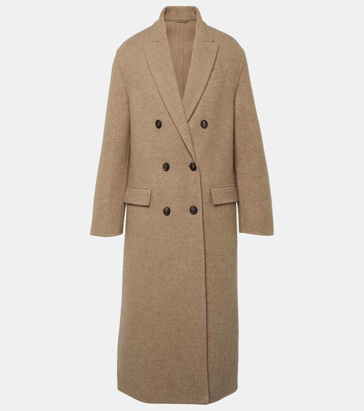 コート BRUNELLO CUCINELLI Double-breasted coat in cashmere cloth BRUNELLO CUCINELLI Double-breasted cashmere-felt coat | NET