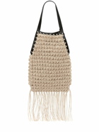 JW ANDERSON - Popcorn Cotton & Leather Shopper Bag