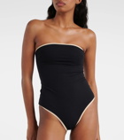Toteme Strapless jersey swimsuit