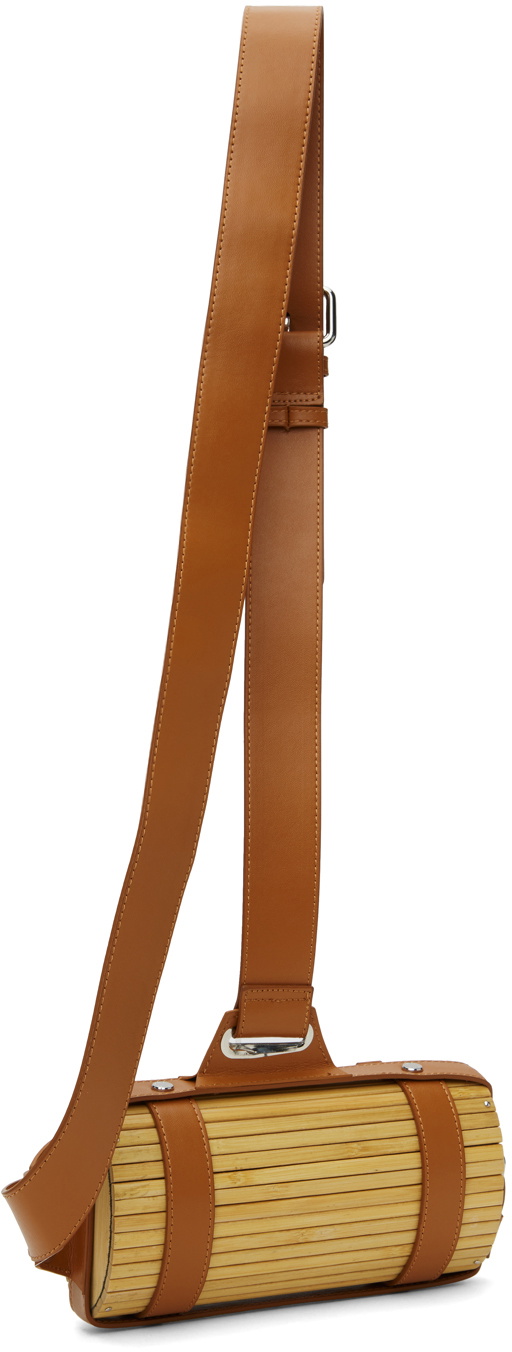 Feng Chen Wang Beige & Brown Strap Small Bamboo Bag Feng Feng Chen Wang Beige & Brown Strap Small Bamboo Bag Feng