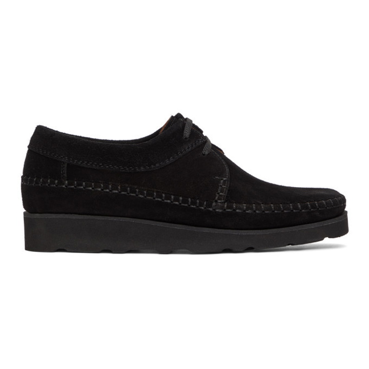 Photo: Padmore and Barnes SSENSE Exclusive Black Suede Willow Derbys