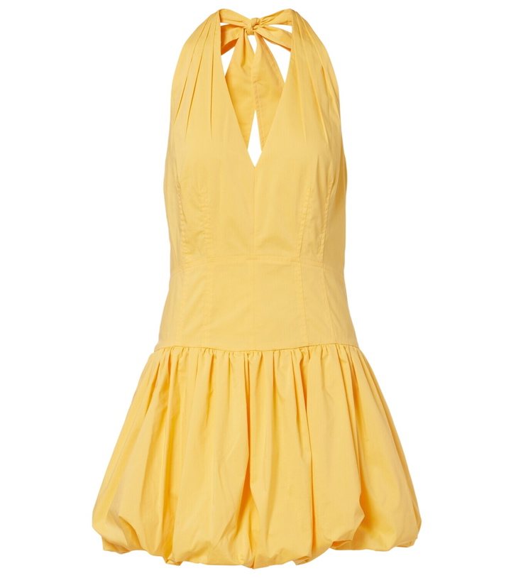 Photo: Simkhai Brooke gathered cotton-blend minidress