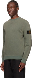 Stone Island Khaki Patch Sweatshirt