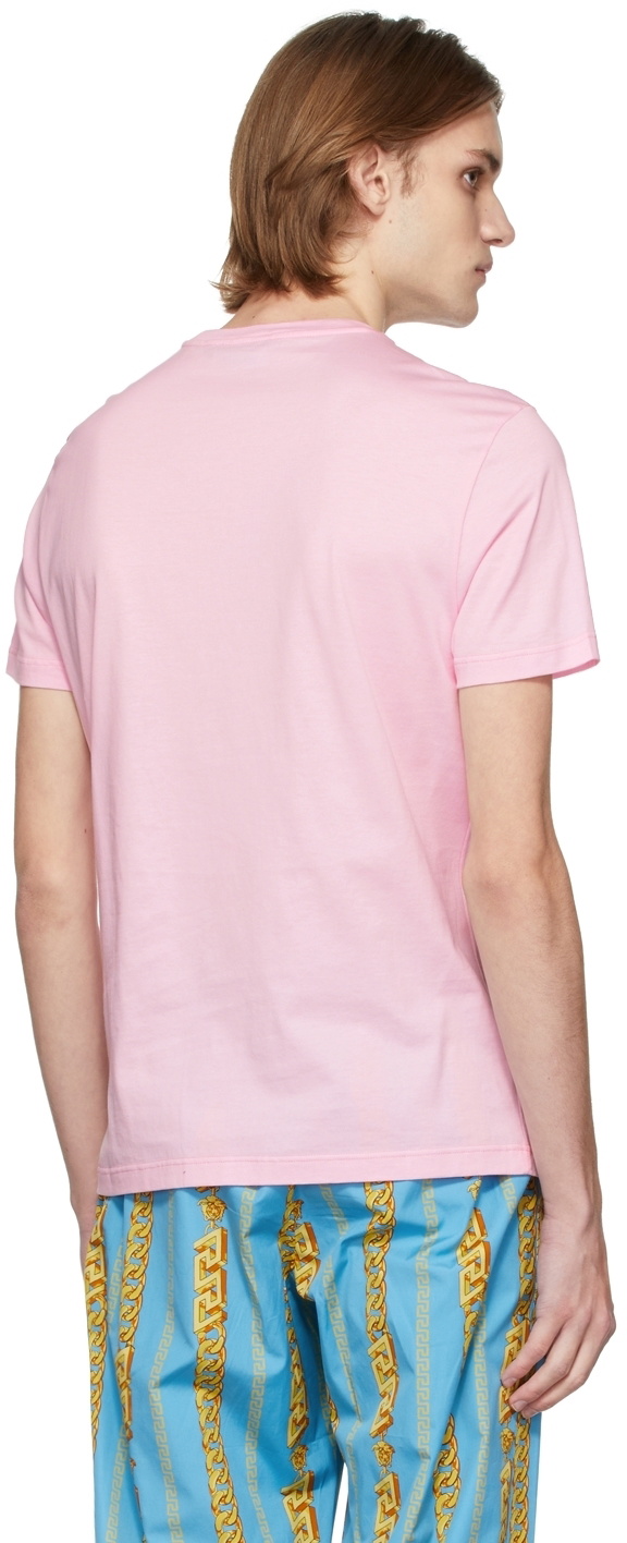 Versace Pink Medusa Varsity Graphic Print Bib