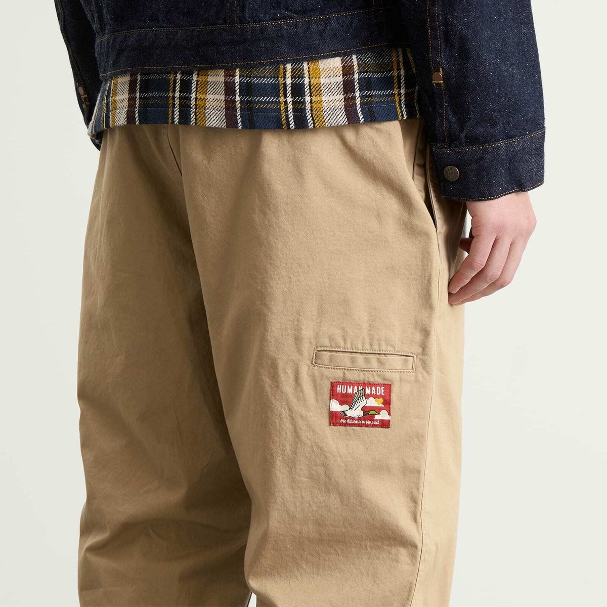 Human Made Men's Easy Belted Pants in Beige