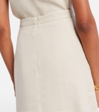 'S Max Mara Fiocchi linen and cotton midi skirt