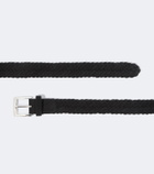 Kiton Braided suede belt