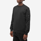 C.P. Company Men's Arm Lens Crew Sweat in Black