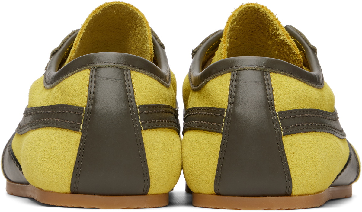 Dries Van Noten Yellow & Khaki Suede Sneakers